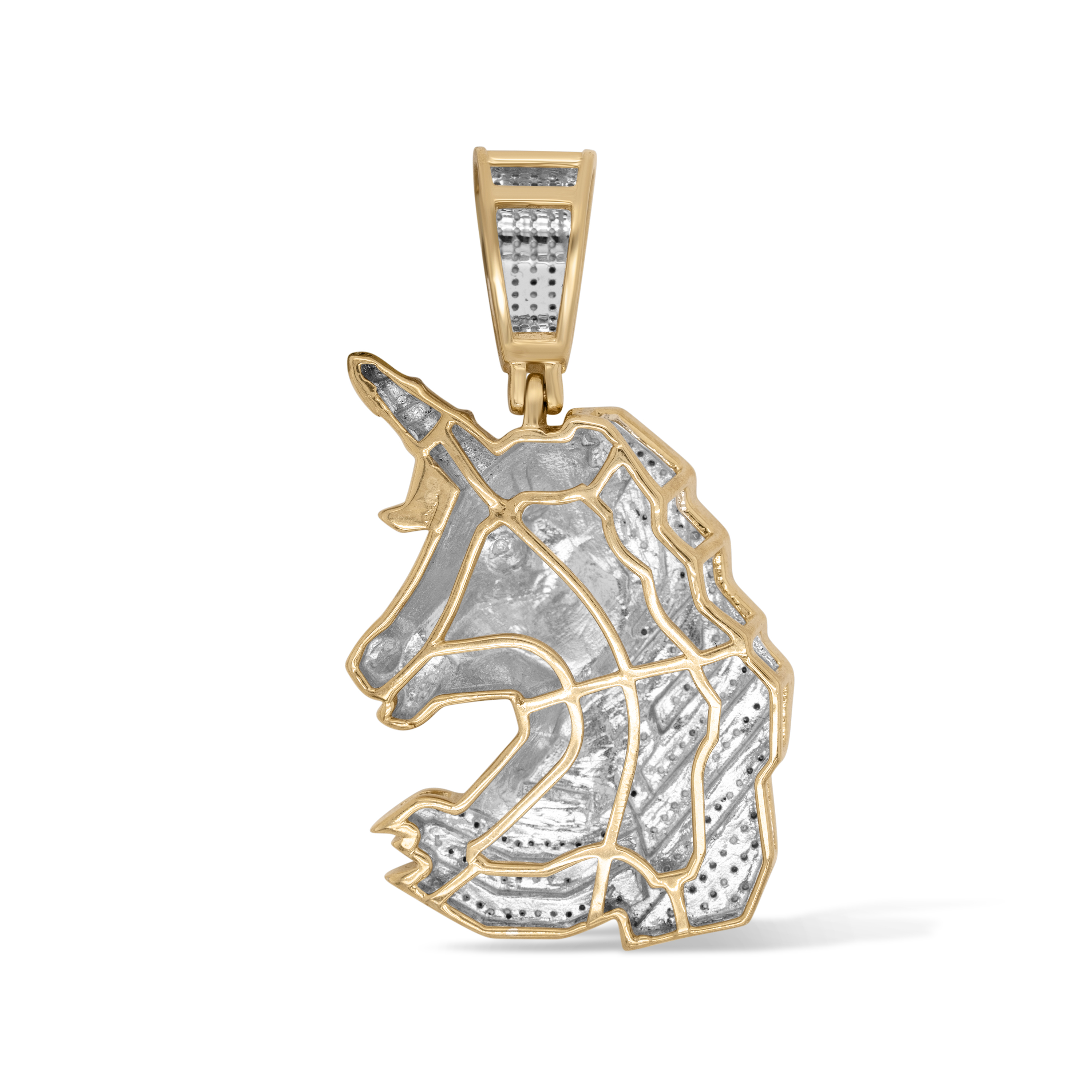 Diamond Unicorn pendant 0.38 ct. 10K Yellow Gold